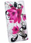 Sony Xperia U ST25i Plastic Cover Case Purple Flowers Sony Xperia U ST25i Plastic Cover Case Purple Flowers